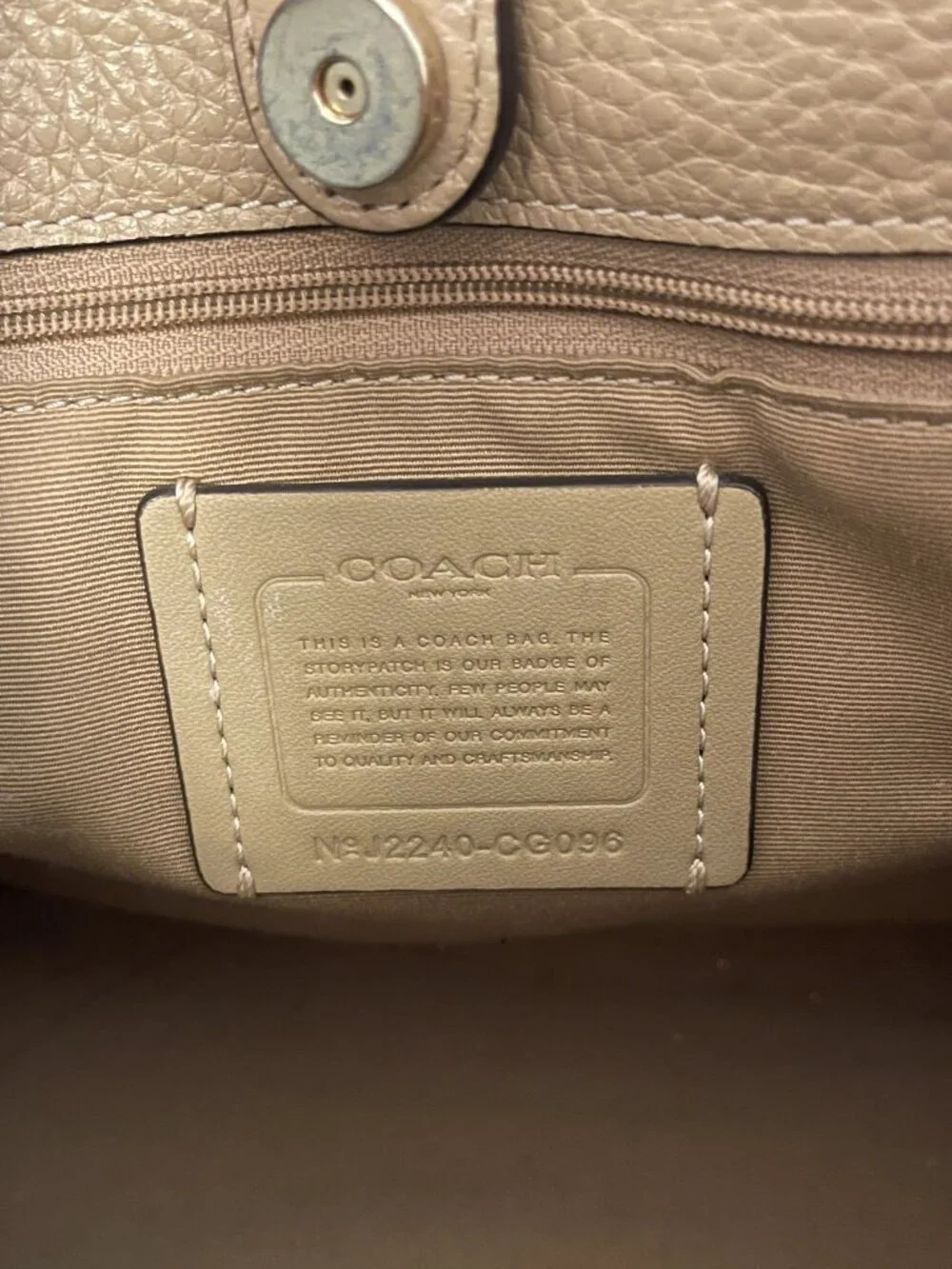 Coach Dempsey Tote 22 Crossbody Bag CG096 Signature Stripe Pink Khaki